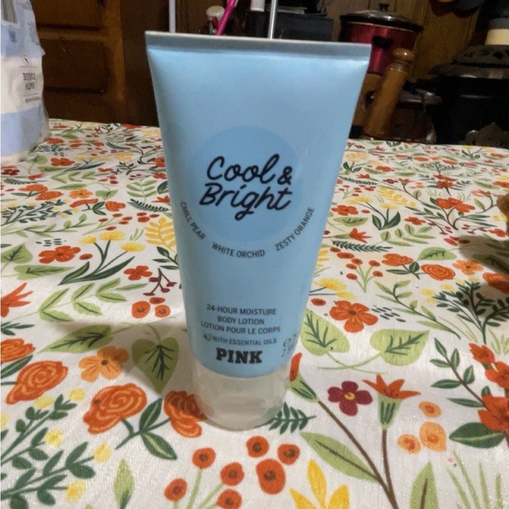 PINK Victoria's Secret Cool & Bright Travel Size Body Lotion - Light Blue